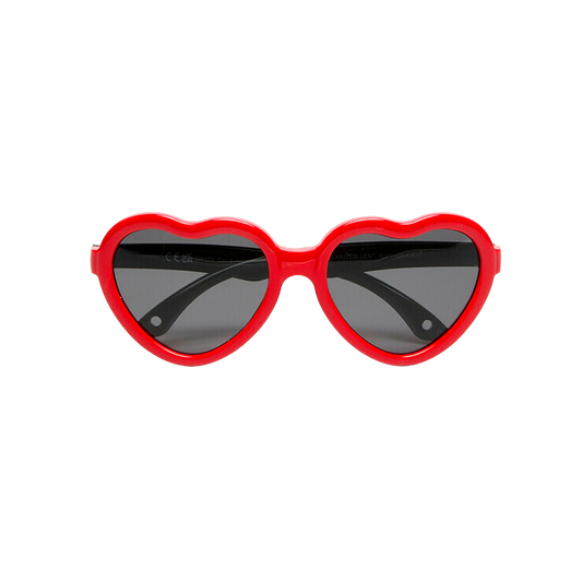 Lentes de Sol Niños Heart Black/Red Okkia