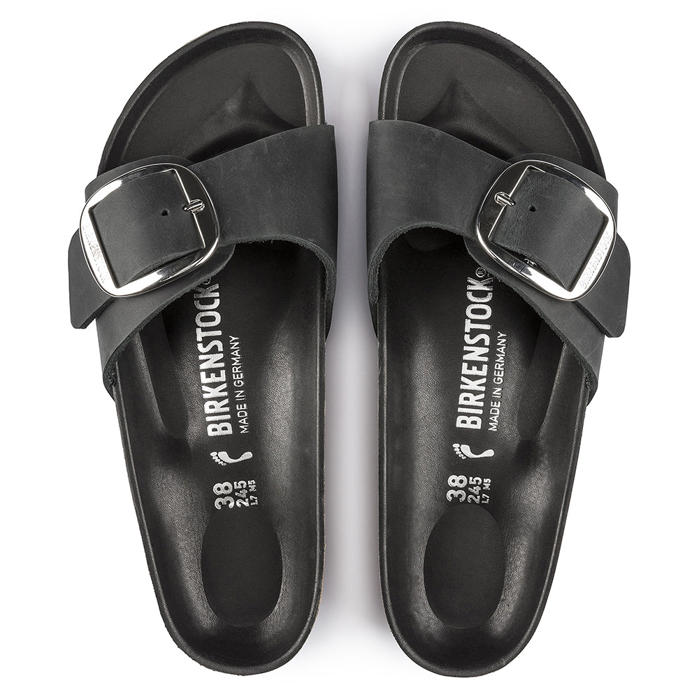Sandalia Madrid Big Buckle Negro