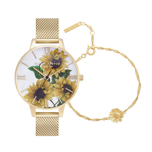 Sunflower Demi 34mm & Bracelet Gold Set