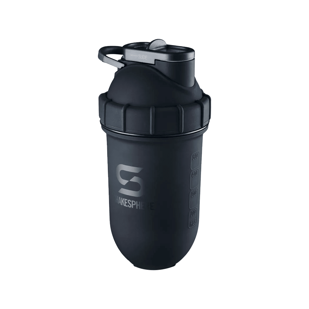 Protein Shaker Bottle 700ml Tumbler Double Wall Steel Matte Black